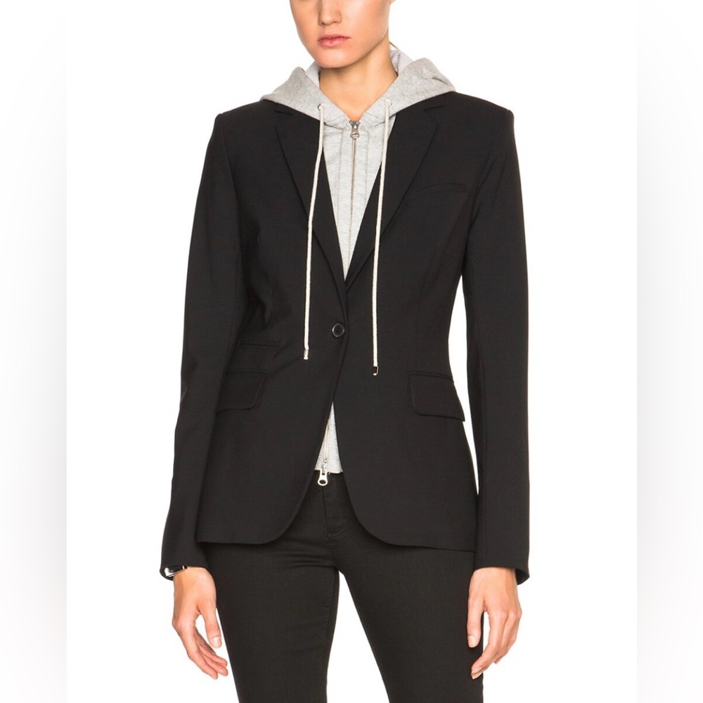 VERONICA BEARD Classic Black Blazer with removable Hoodie Dickey Women's Blazer
